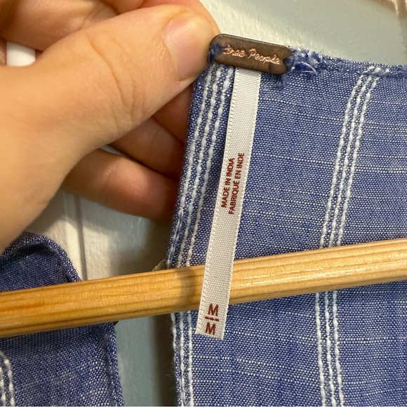 Free People Woman’s Medium Maxi Dress Boho, Chambray Cottagecore, Coastal - Picture 3 of 14